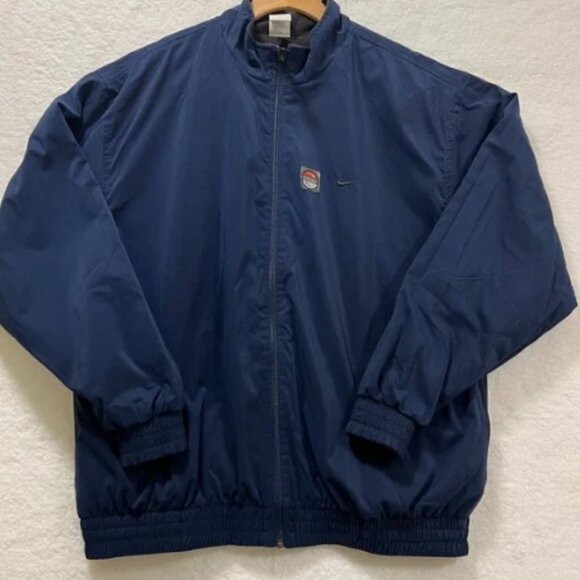 Nike Golf Men's Jacket Reversible Therma-Fit Navy Blue/Black Size L Vintage NWT - Picture 1 of 11